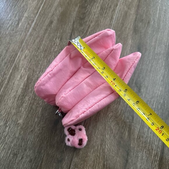 Kipling CREATIVITY SMALL POUCH  coin bag or organizer in cosmo pink with monkey - Picture 6 of 10